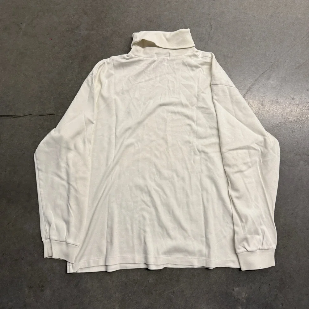 Polo Ralph Lauren Mens XXL Off White Turtleneck Long Sleeve Pony Logo Shirt